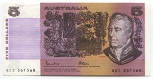 Australia 5 Dollars 1985 (ND) - P# 44e; № ... 