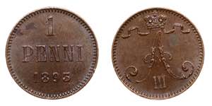 Russia - Finland 1 Penni 1893 - Bit# 256; ... 