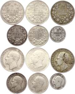 Bulgaria Lot of 6 Silver Coins 1891 - 1912 - ... 