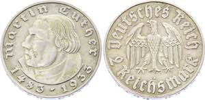 Germany - Third Reich 2 Reichsmark 1933 A - ... 