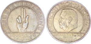 Germany - Weimar Republic 3 Reichsmark 1929 ... 