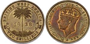 British West Africa 2 Shillings 1938 - KM# ... 