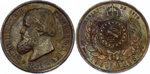 Brazil 1000 Reis 1885 - KM# 481; Silver; ... 