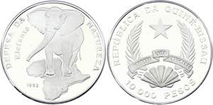 Guinea-Bissau 10000 Pesos 1993 - KM# 31; ... 