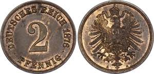 Germany - Empire 2 Pfennig 1876 A - KM# 2; ... 