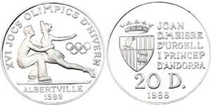 Andorra 20 Diners 1988 - KM# 47; Silver, ... 
