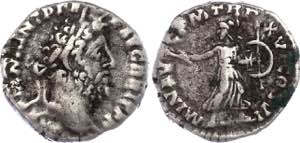 Roman Empire Denarius 161 - 181 AD - Silver, ... 