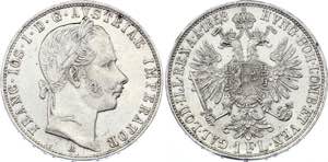 Austria 1 Florin 1858 A - KM# 2219; Silver; ... 