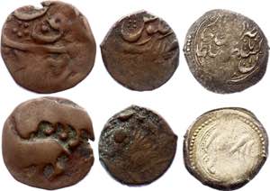 Iran Lot of 3 Coins 19th Century - Copper; ... 