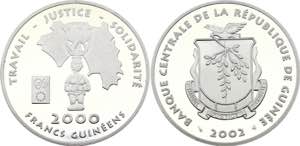 Papua New Guinea New Guinea 2000 Francs 2002 ... 
