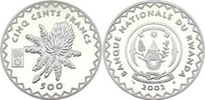 Rwanda 500 Francs 2002 Rare - KM# 30; ... 