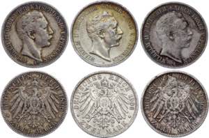 Germany - Empire Prussia 3 x 2 Mark 1899 - ... 