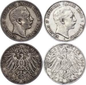 Germany - Empire Prussia 2 x 2 Mark 1896 - ... 