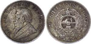 South Africa 2-1/2 Shillings 1895 - KM# 7; ... 