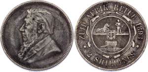 South Africa 2 Shillings 1893 - KM# 6; ... 