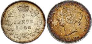 Canada 5 Cents 1888 - KM# 2; Silver; ... 