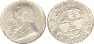 South Africa 2 Shillings 1897 PCGS AU 58 - ... 