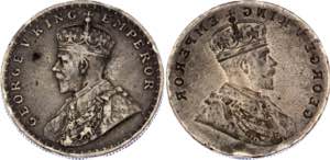 British India 1 Rupee 1911 - 1922 (ND) ... 