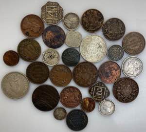 British India Nice Lot of 28 Coins 1803 - ... 