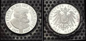 Germany - Empire Saxony 3 Mark 1917 (1985) E ... 