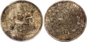 Indochina 1 Piastre 1886 A - KM# 5; Silver; ... 