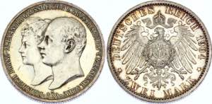 Germany - Empire Mecklenburg-Schwerin 2 Mark ... 