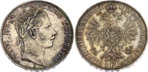 Austria 1 Florin 1861 A - KM# 2219; Silver; ... 