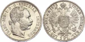 Austria 1 Florin 1878 - KM# 2222; Silver; ... 