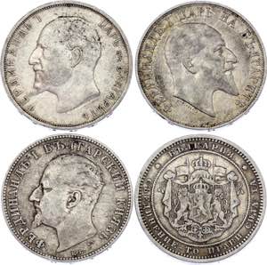 Bulgaria 4 x 2 Leva 1882 - 1912 - Silver; ... 