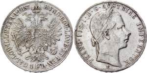 Austria 1 Florin 1857 E Key Date - KM# 2219; ... 