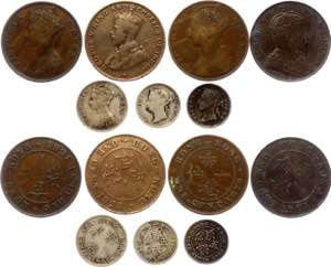 Hong Kong Lot of 7 Coins 1866 - 1923 - with ... 