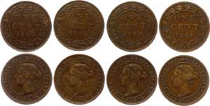 Canada 4 x 1 Cent 1888 - 1901 - Victoria; ... 