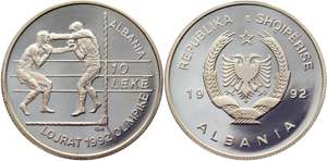 Albania 10 Leke 1992  - KM# 70; Silver ... 