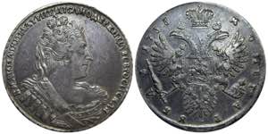 Russia 1 Rouble 1733  - Bit# 64; 2 R by ... 