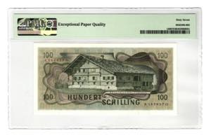 Austria 100 Shillings 1969 PMG 67 EPQ