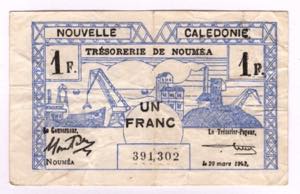 New Caledonia 1 Franc 1943