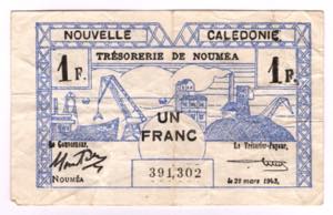 New Caledonia 1 Franc ... 