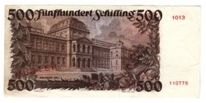 Austria 500 Shillings 1953 Specimen