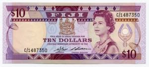 Fiji 10 Dollars 1986