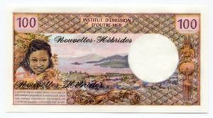 New Hebrides 100 Francs 1977