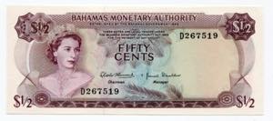 Bahamas 1/2 Dollar 1968 ... 
