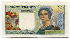 New Caledonia 20 Francs 1941 - 1945 (ND)