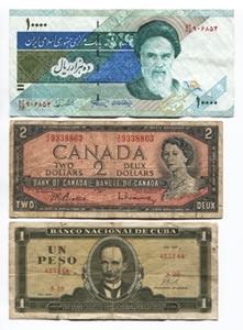 World Lot of 7 Notes ... 