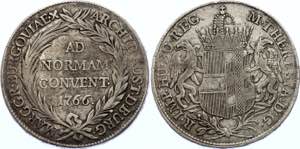 Austrian States Burgau 1 Taler 1766 - KM# ... 