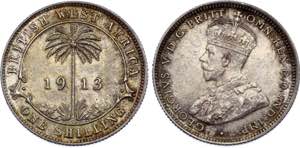 British West Africa 1 Shilling 1913 - KM# ... 