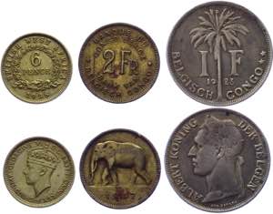Africa Lot of 3 Coins 1923 - 1947 - British ... 