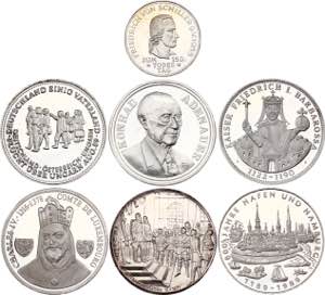 Europe Lot of 7 Silver Medals 20th Century - ... 