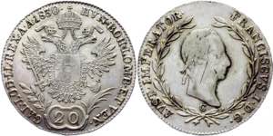 Austria 20 Kreuzer 1830 C - KM# 2145; Silver ... 