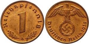 Germany - Third Reich 1 Reichspfennig 1938 A ... 