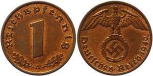 Germany - Third Reich 1 Reichspfennig 1940 A ... 